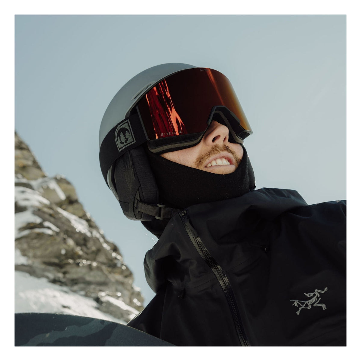 Glade Adapt 3 Ski & Snowboard Goggles 2026/27 Matte Black / Blood Orange lifestyle photo
