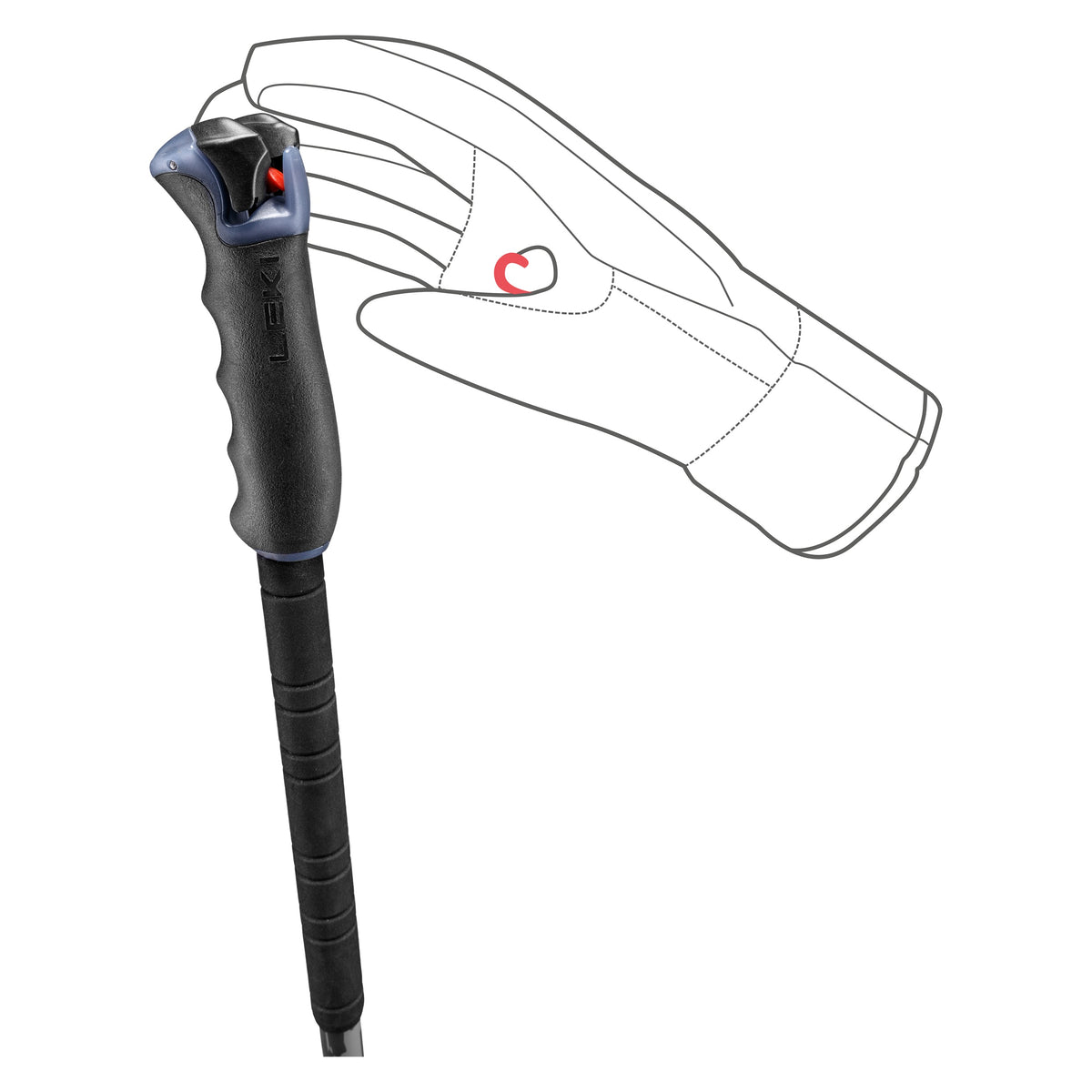 Leki Detect Vario TR XL Adjustable Ski Poles — view 7