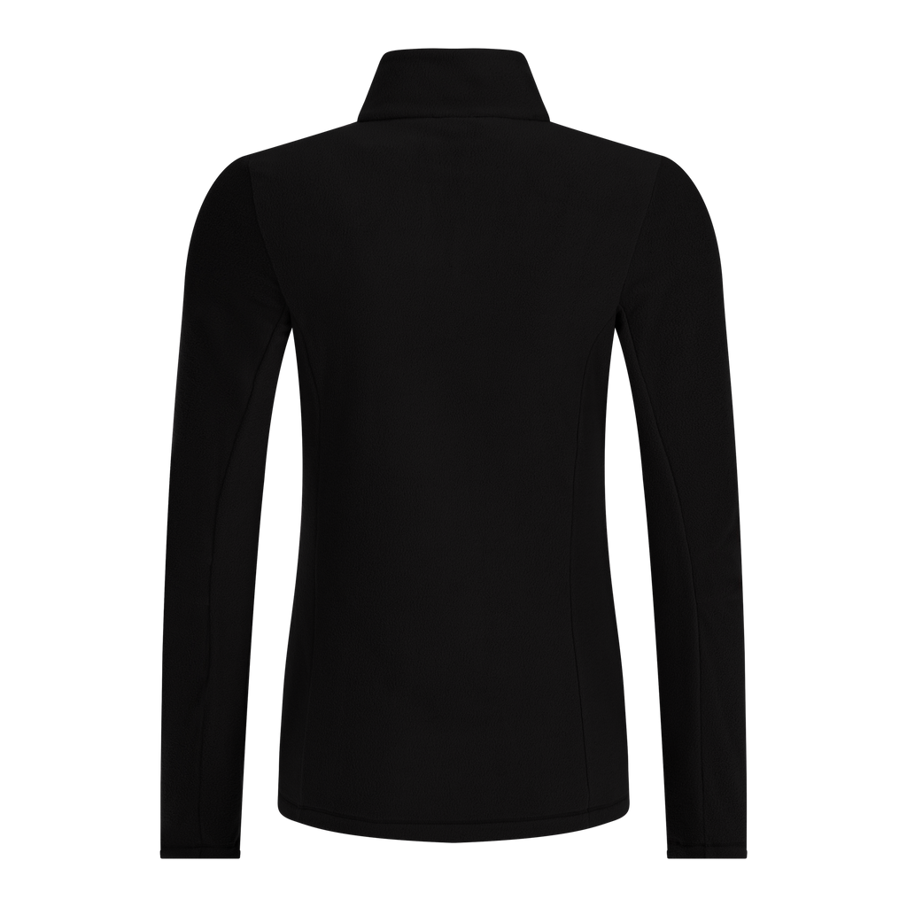 Protest Remutez Women's Quarter-Zip Fleece in True Black — back view