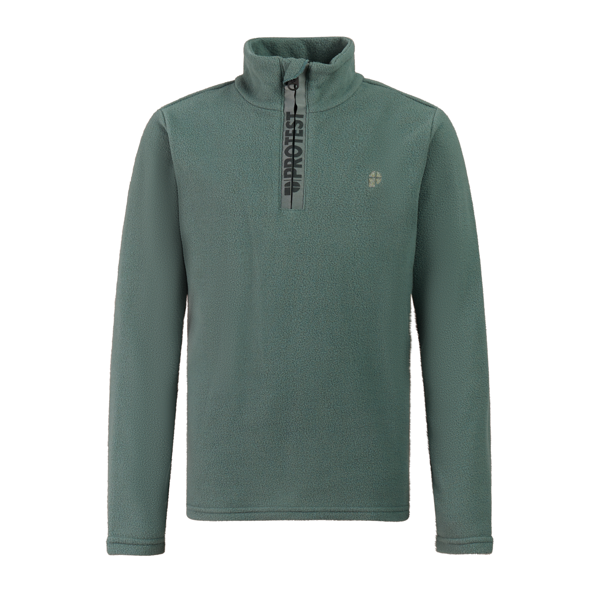 Protest Reperfecty JR Quarter-Zip Fleece in Evergreen — front view