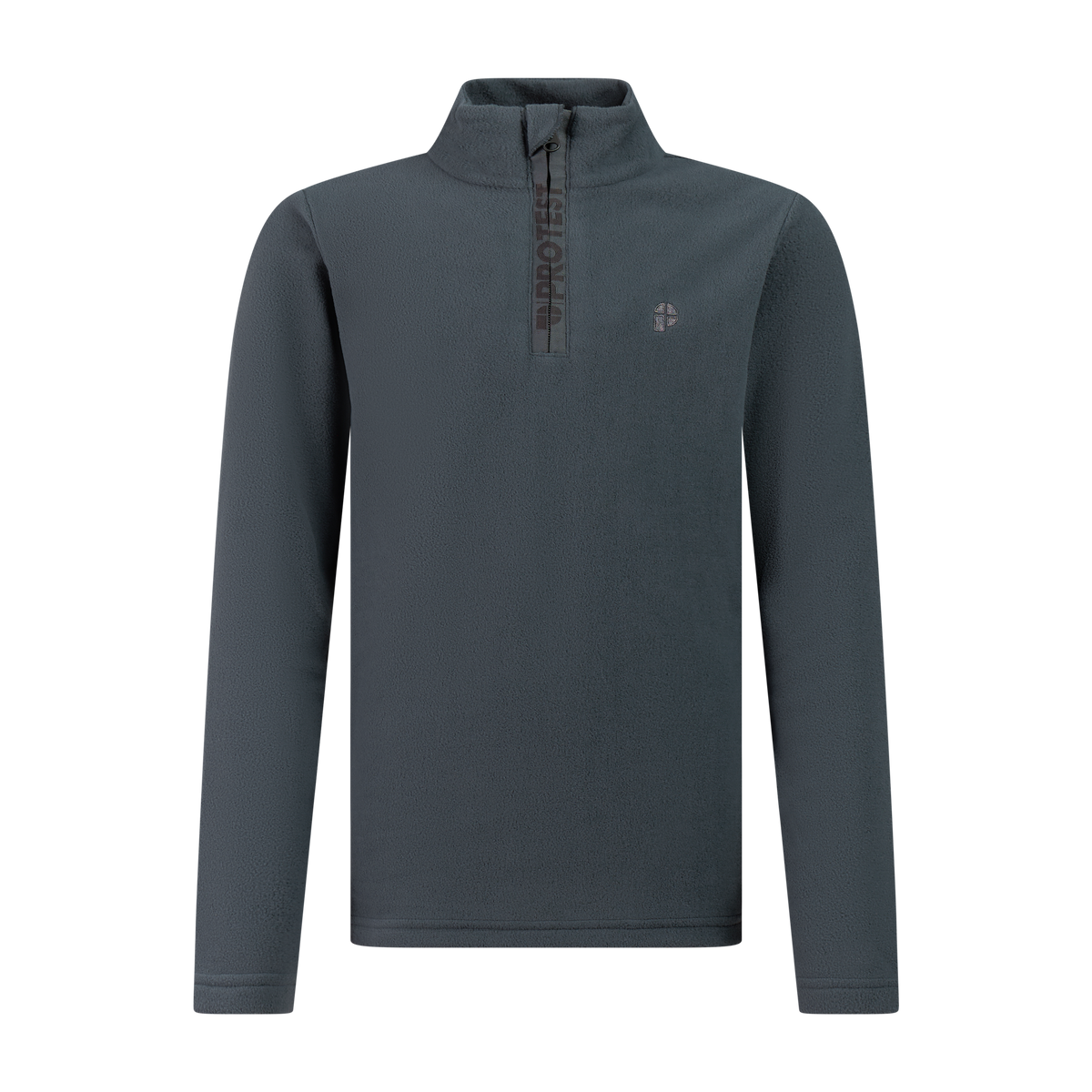Protest Reperfecty JR Quarter-Zip Fleece in BasaltGrey — front view