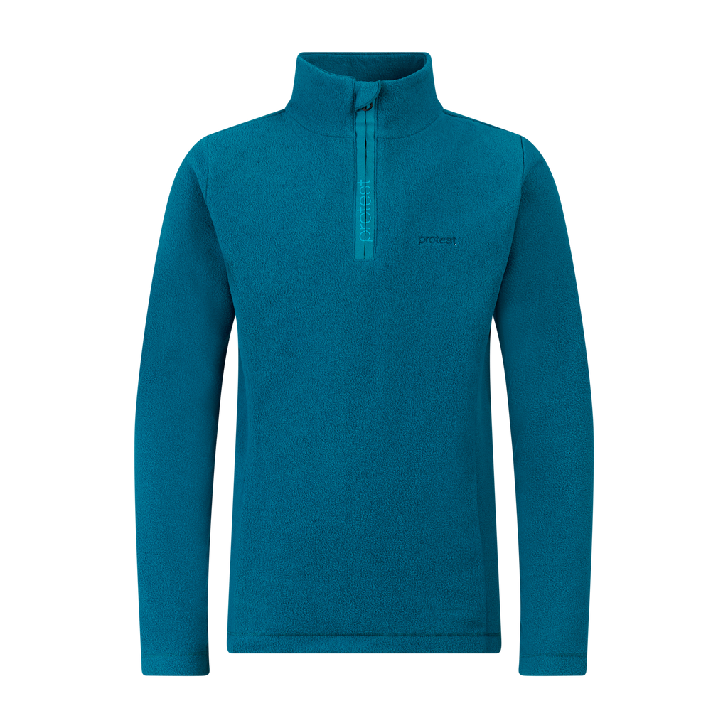 Protest Remutey JR Quarter-Zip Fleece in Tempted blue — front view