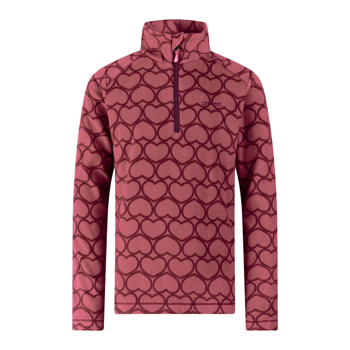 Protest Remissy JR Quarter-Zip Fleece in Rebel Purple — front view