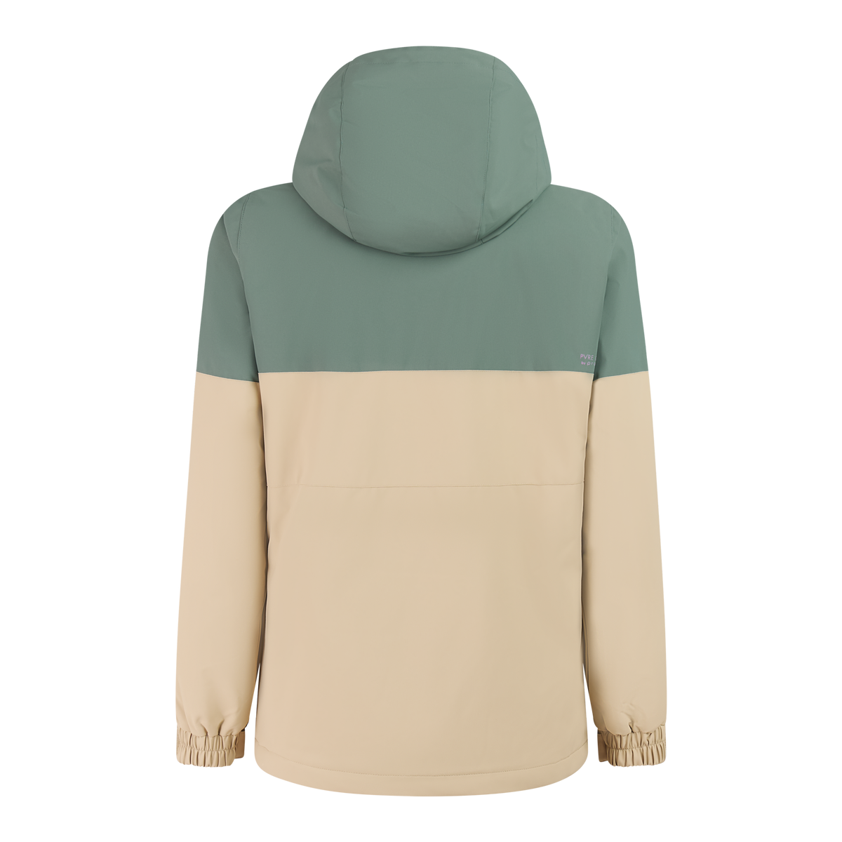 Protest Daya Women's Snow Jacket in Bamboo Beige — back view