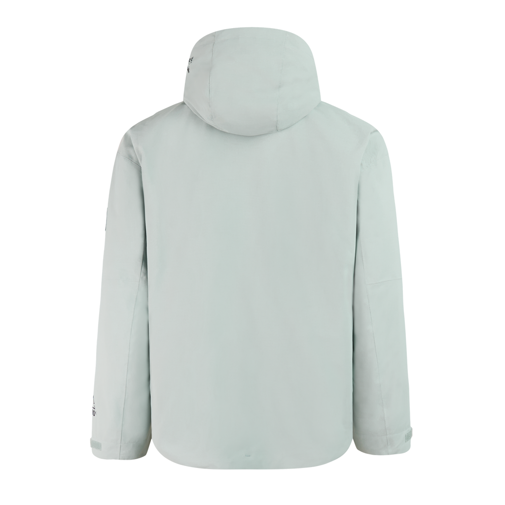 Protest Drifter Men's Snow Jacket in Moonstonegrey — back view