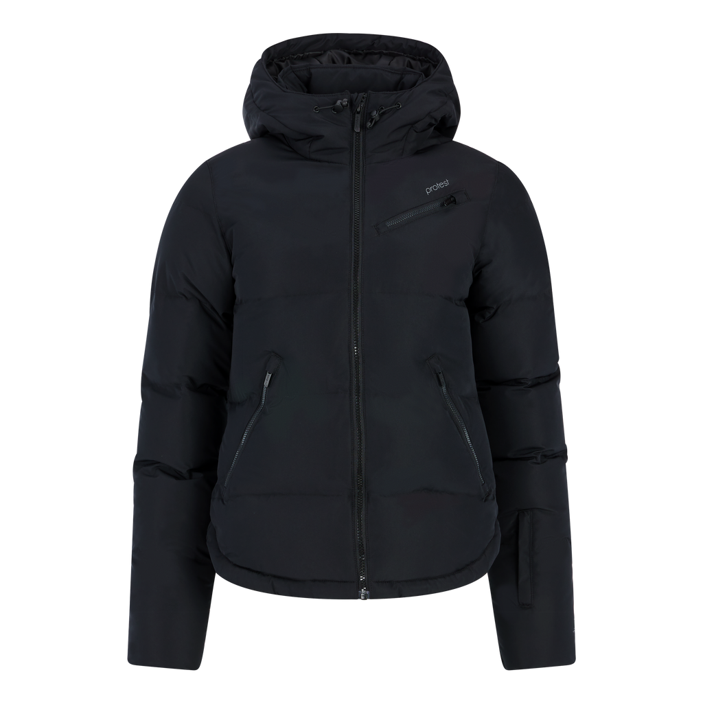 Protest Lucid Women's Snow Jacket in True Black — front view