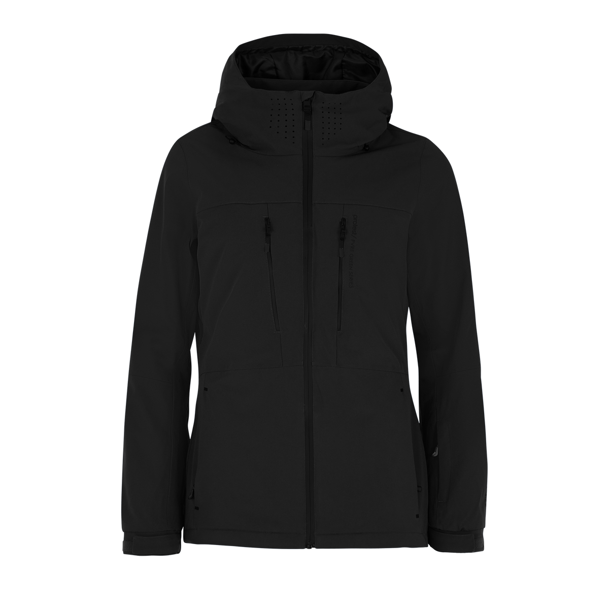 Protest Beverly Women's Snow Jacket in True Black — front view