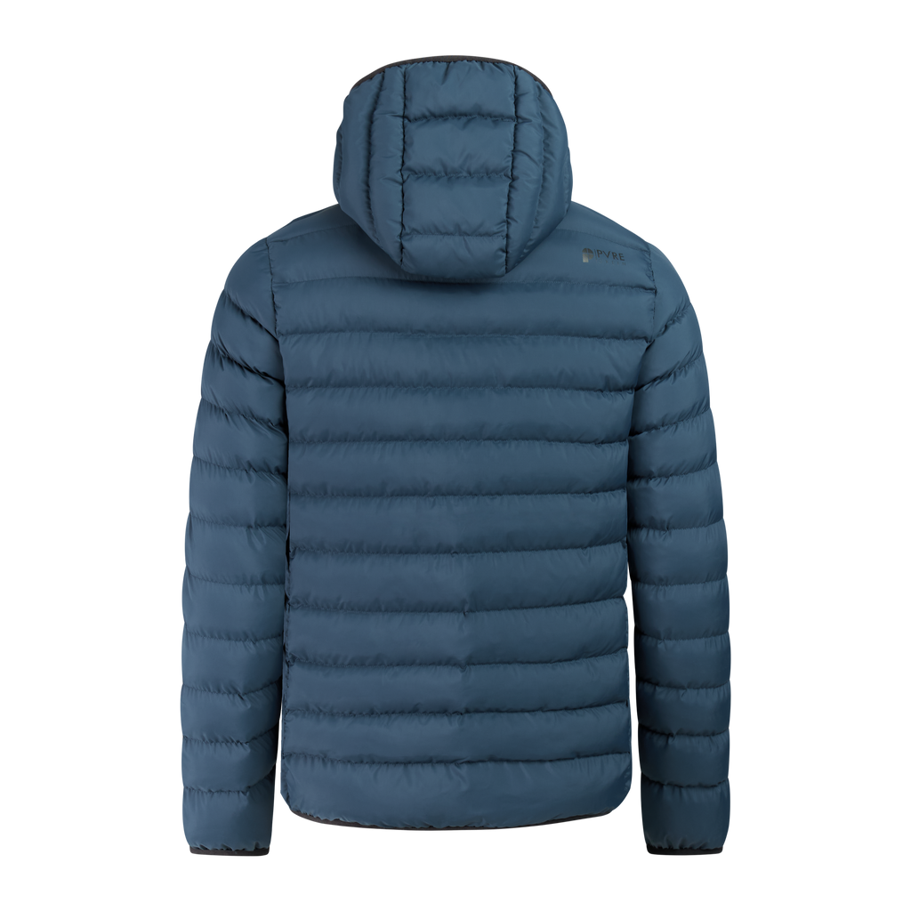 Protest Basso Men's Puffer Jacket in Twilight Navy — back view