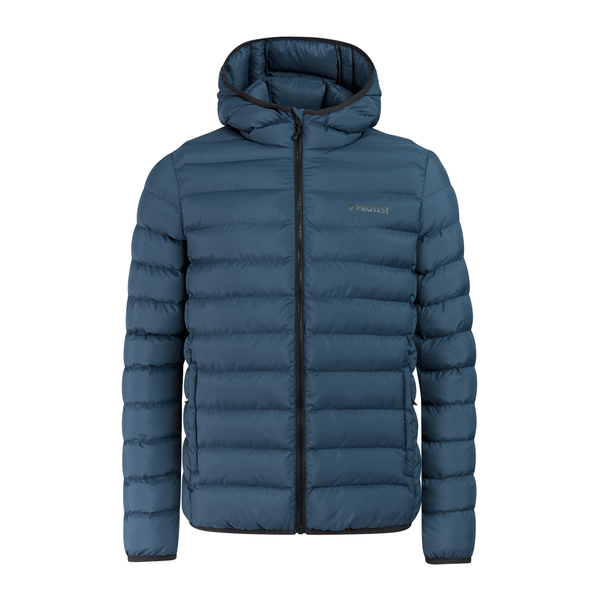 Protest Basso Men's Puffer Jacket in Twilight Navy — front view