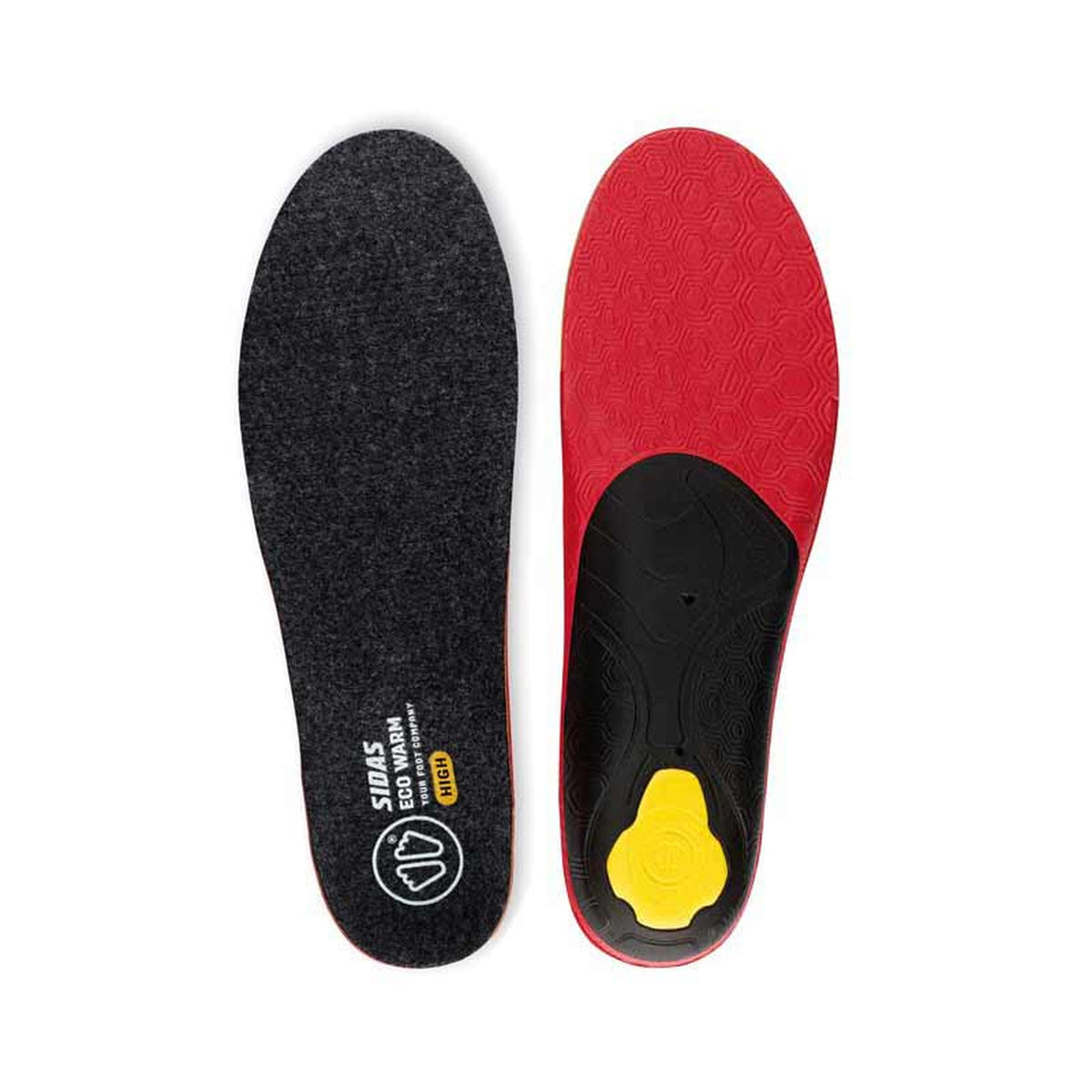 Sidas 3Feet Eco Warm High insoles – top and underside