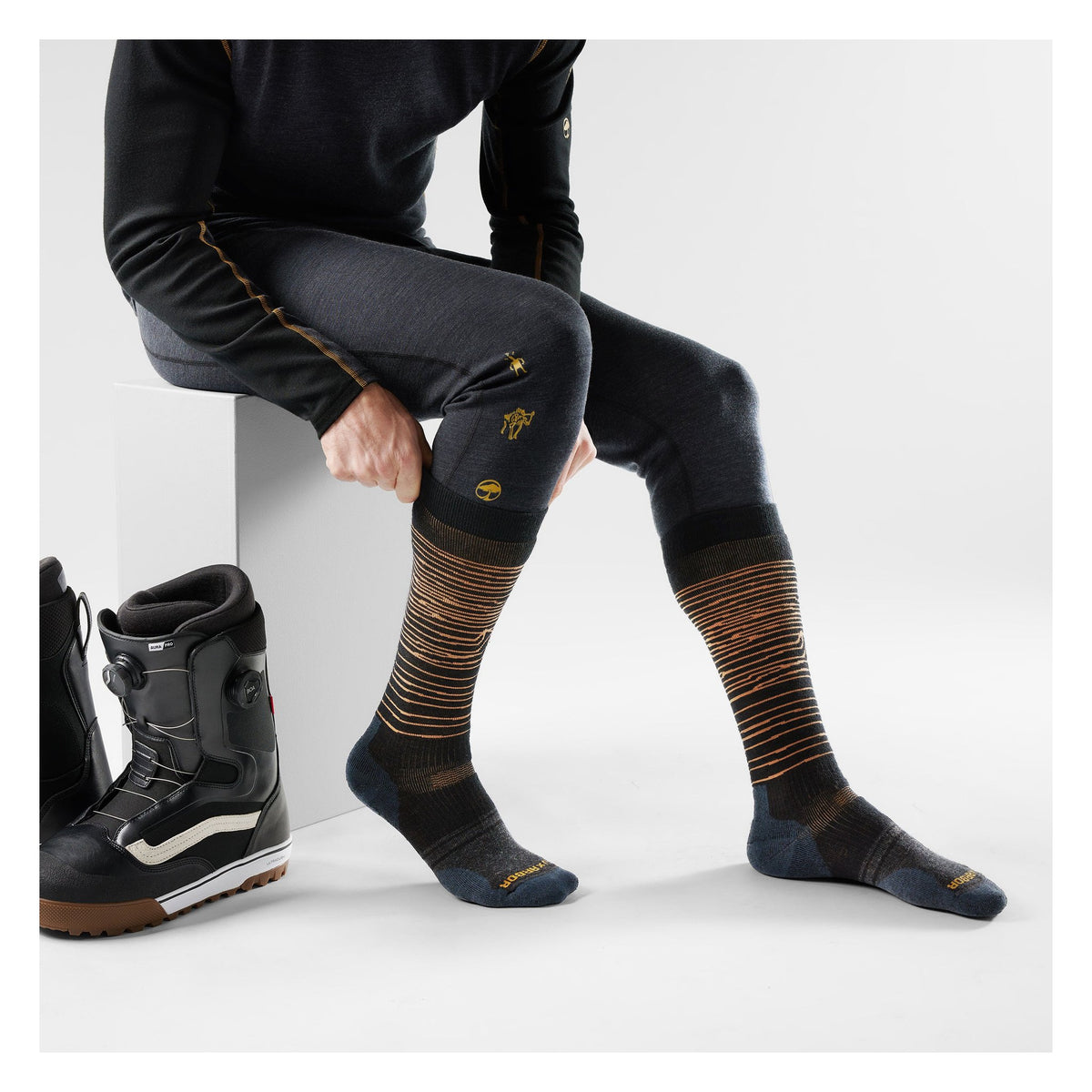 Smartwool, Snowboard Iguchi x Arbor Over The Calf Socks, product view 2