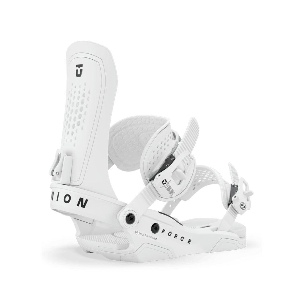 Union Force 2026/27 snowboard binding in White, side view