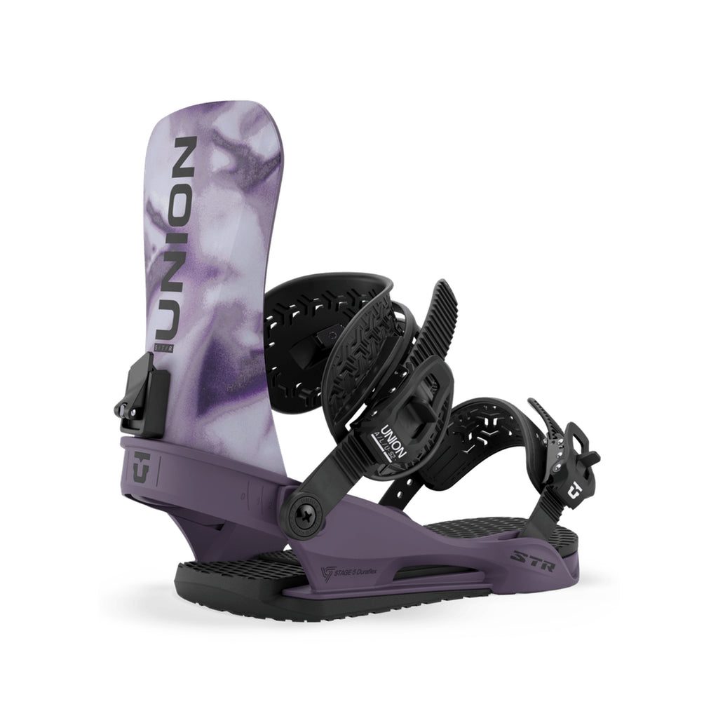 Union STR 2026/27 snowboard binding in Purple, side view