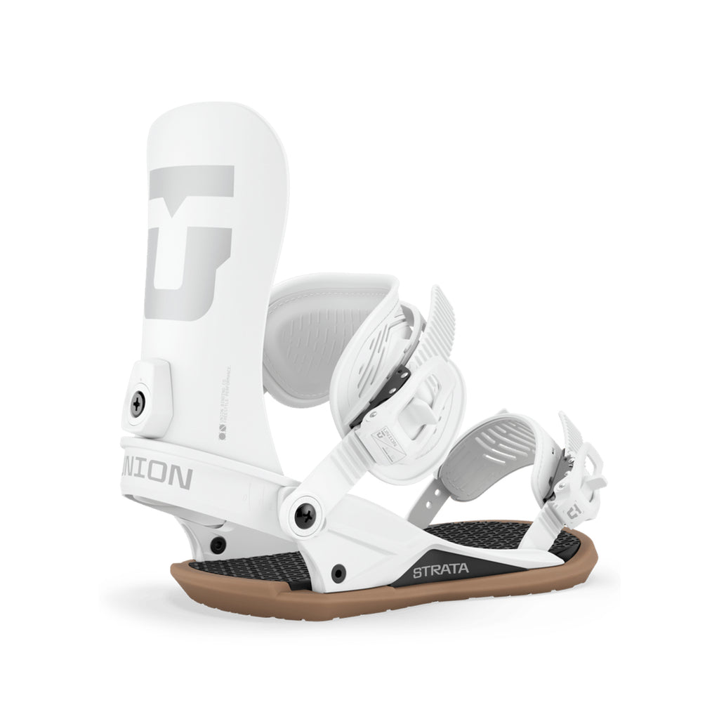 Union Strata 2026/27 snowboard binding in White, side view