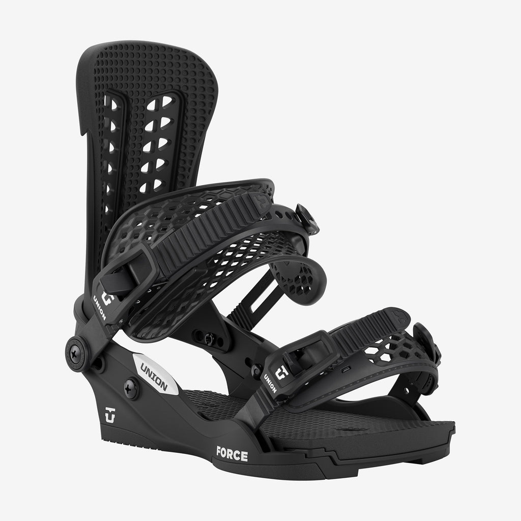 Union Force Classic black snowboard binding front view