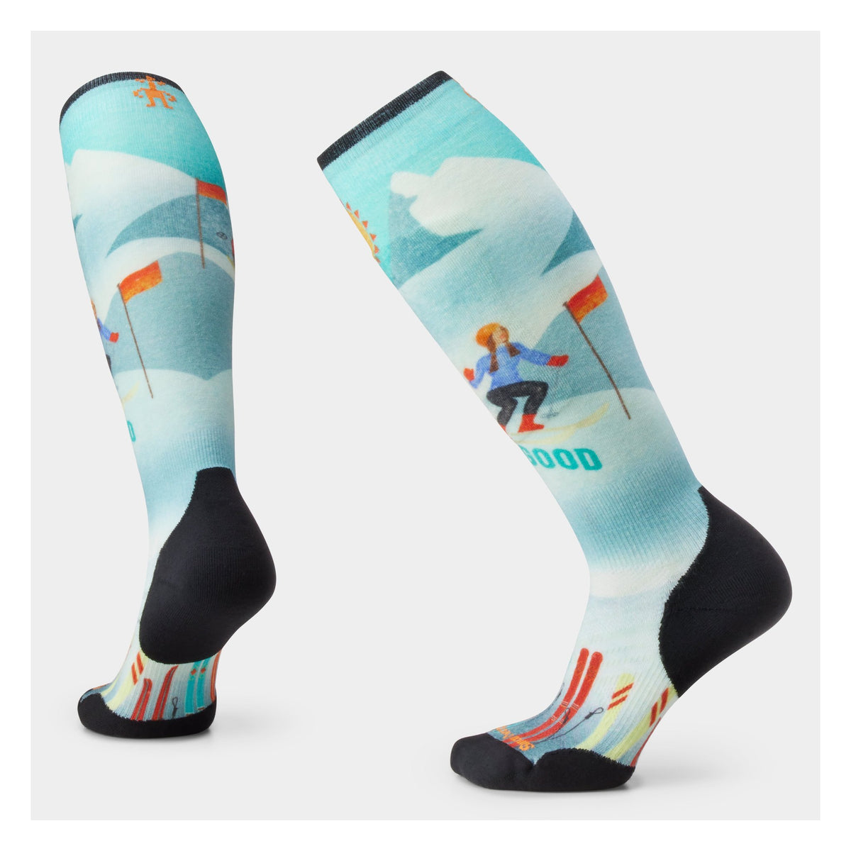 Smartwool, Women's Ski Snow Bunny Print Over The Calf Socks, product view 1